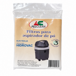 Kit Saco Descartável c/3 para Aspirador de Pó - Modelo Electrolux Hidrovac