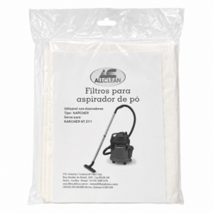 Kit Saco Descartável c/3 para Aspirador de Pó - Modelo Karcher NT 27/1