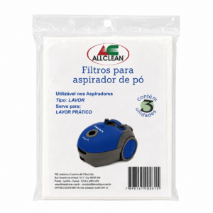Kit Saco Descartável c/3 para Aspirador de Pó - Modelo Lavor Prático