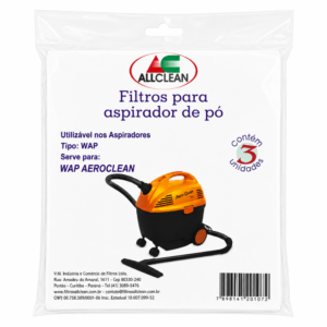 Kit Saco Descartável c/3 para Aspirador de Pó - Modelo WAP Aero Clean
