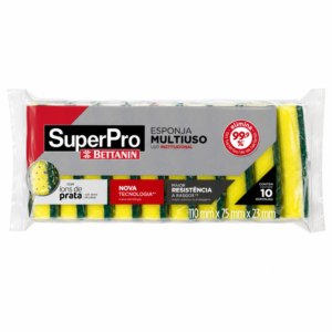 Pacote C/ 10 Un. Esponja Multiuso SuperPro - BETTANIN