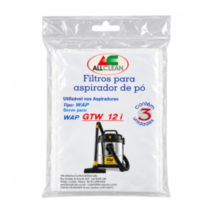 Kit Saco Descartável c/3 para Aspirador de Pó - Modelo WAP GTW 12 i